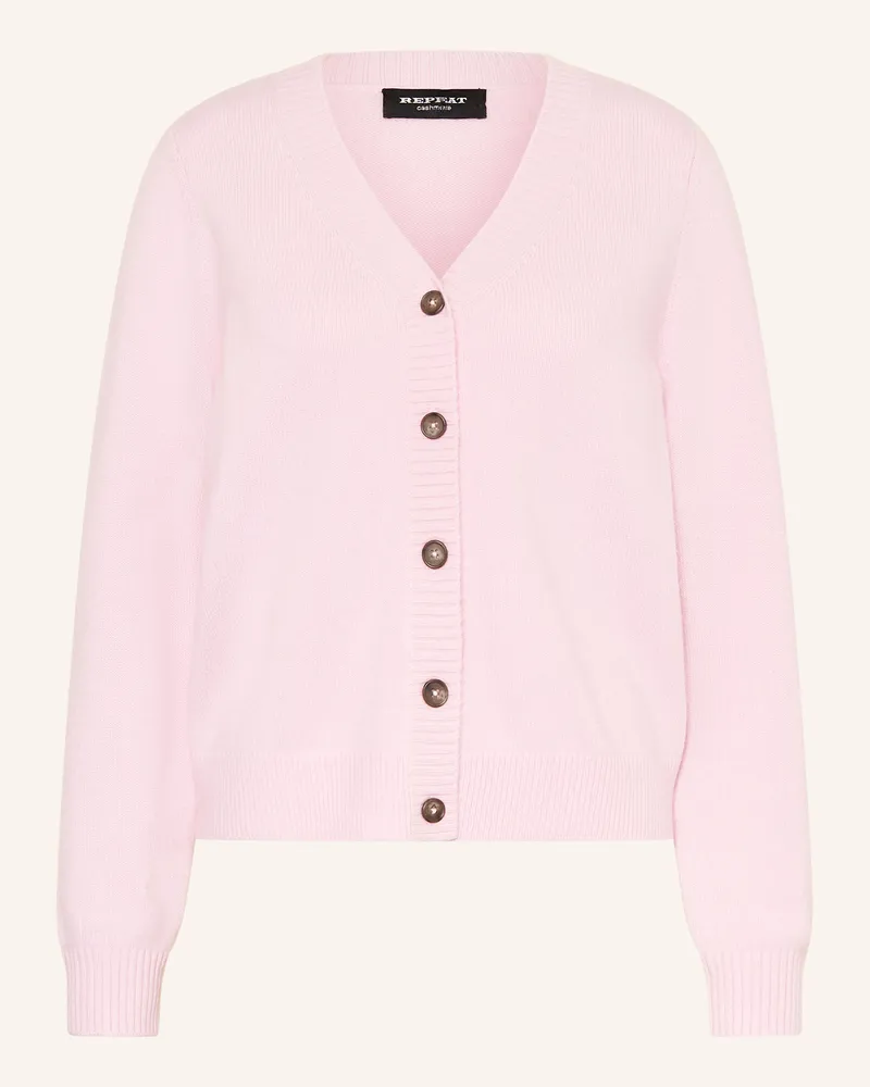 Repeat Strickjacke aus Cashmere Hellrosa