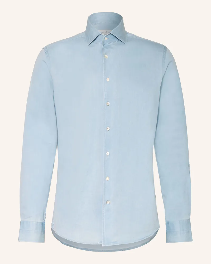 Profuomo Hemd Slim Fit blau Hellblau