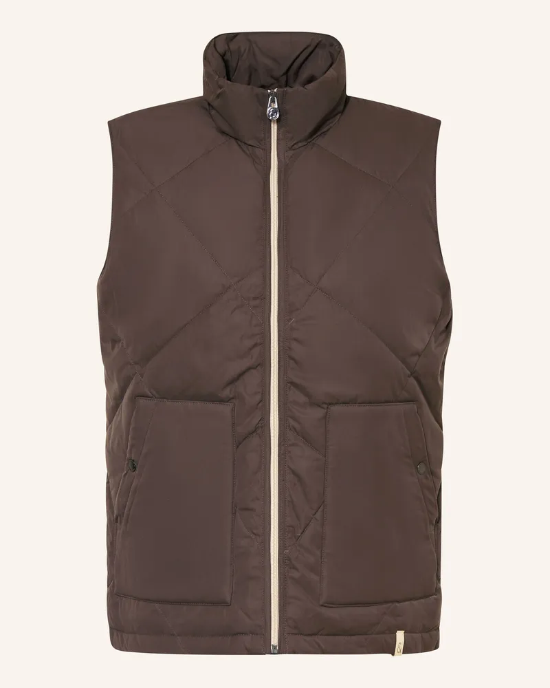 colours & sons Steppweste mit DUPONT™ SORONA®-Isolierung Dunkelbraun