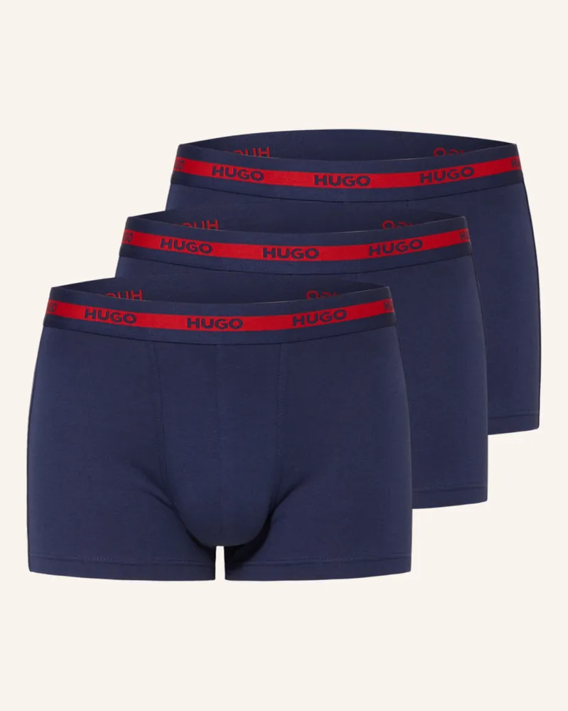 HUGO BOSS 3er-Pack Boxershorts TRIPLET PLANET Dunkelblau