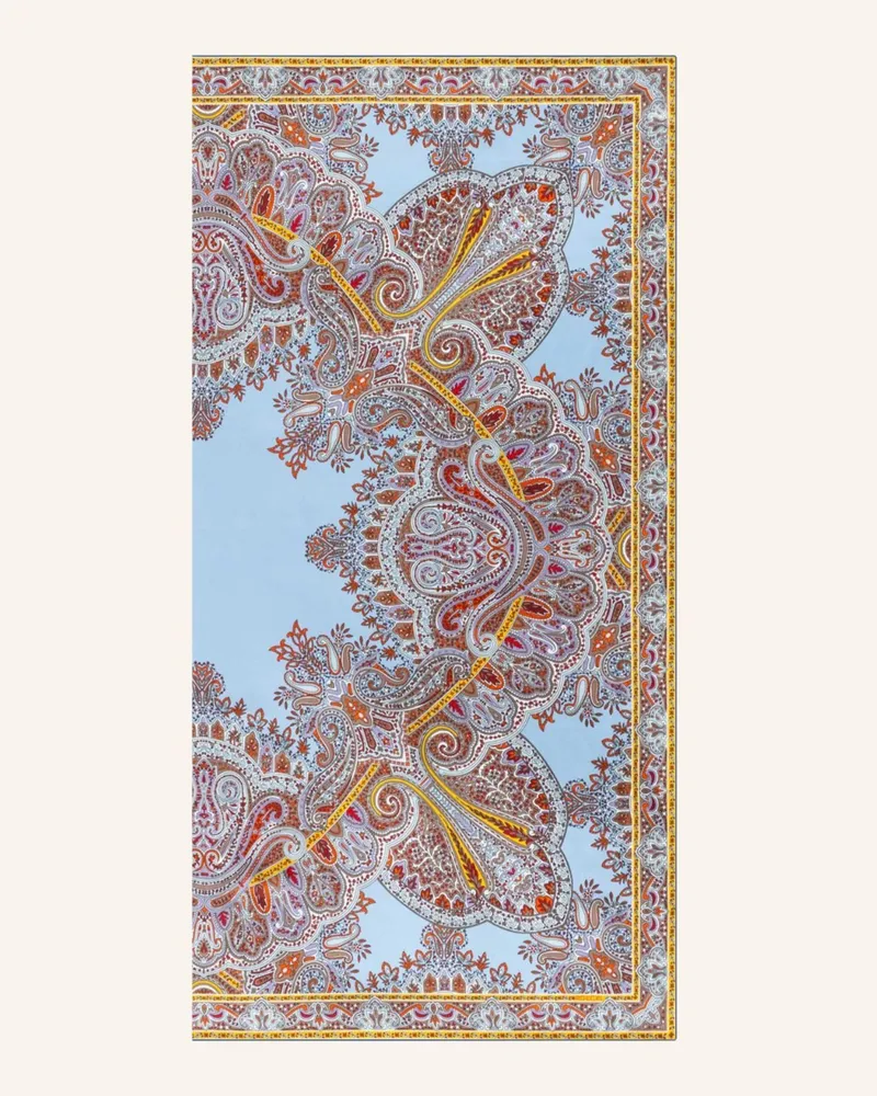 Roeckl Seidentuch PAISLEY REFLECTION Hellblau