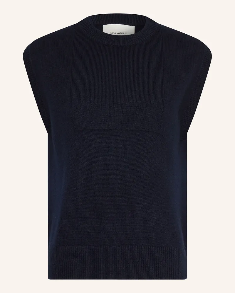 Lisa Yang Cashmere-Pullunder DENNIS Dunkelblau