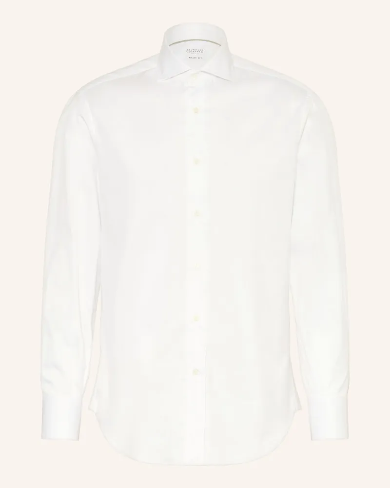 Brunello Cucinelli Hemd Basic Fit weiss Weiss