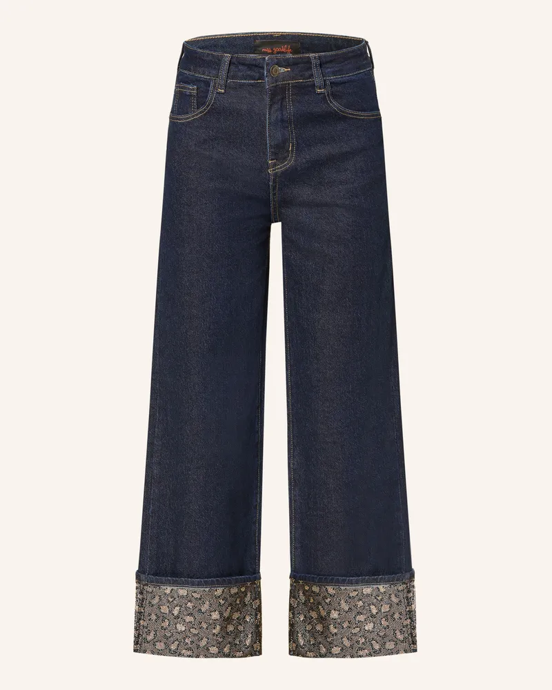 Miss Goodlife Jeans-Culotte mit Schmucksteinen 27