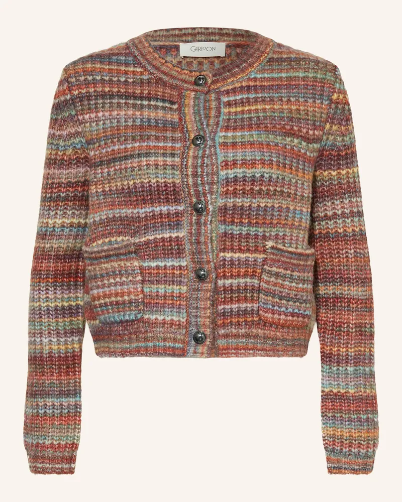 Cartoon Strickjacke Dunkelrot