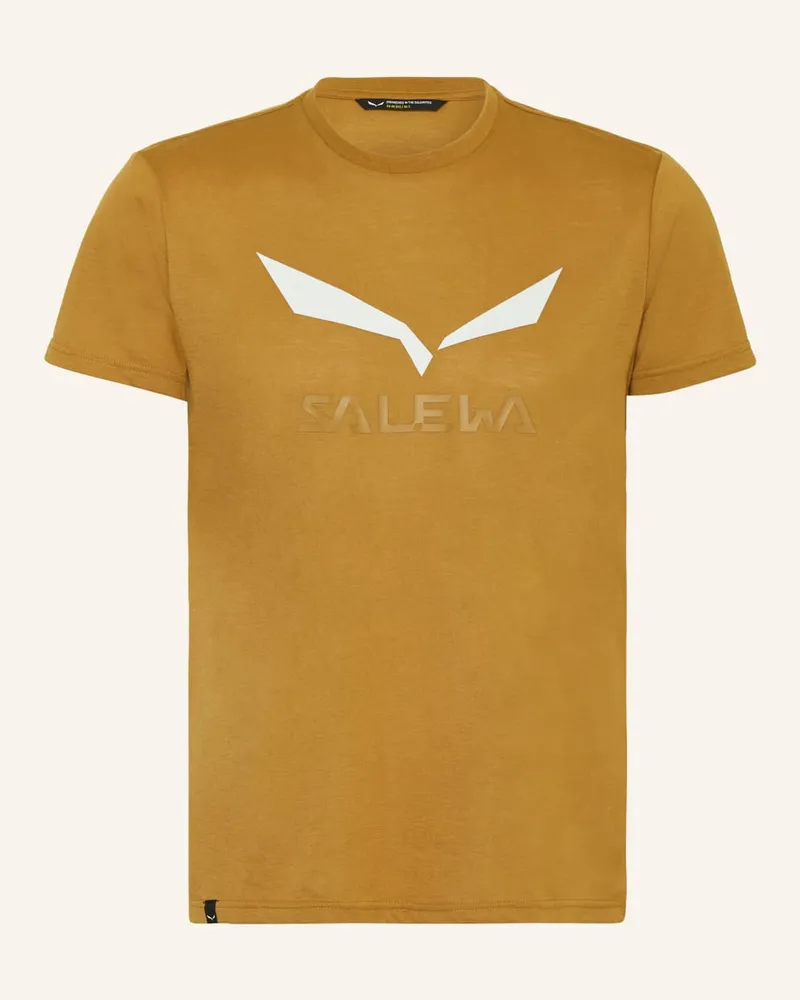 Salewa T-Shirt SOLIDLOGO DRI-RELEASE Braun