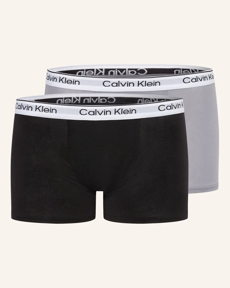 Calvin Klein 2er-Pack Boxershorts Icon Cotton Stretch schwarz Schwarz