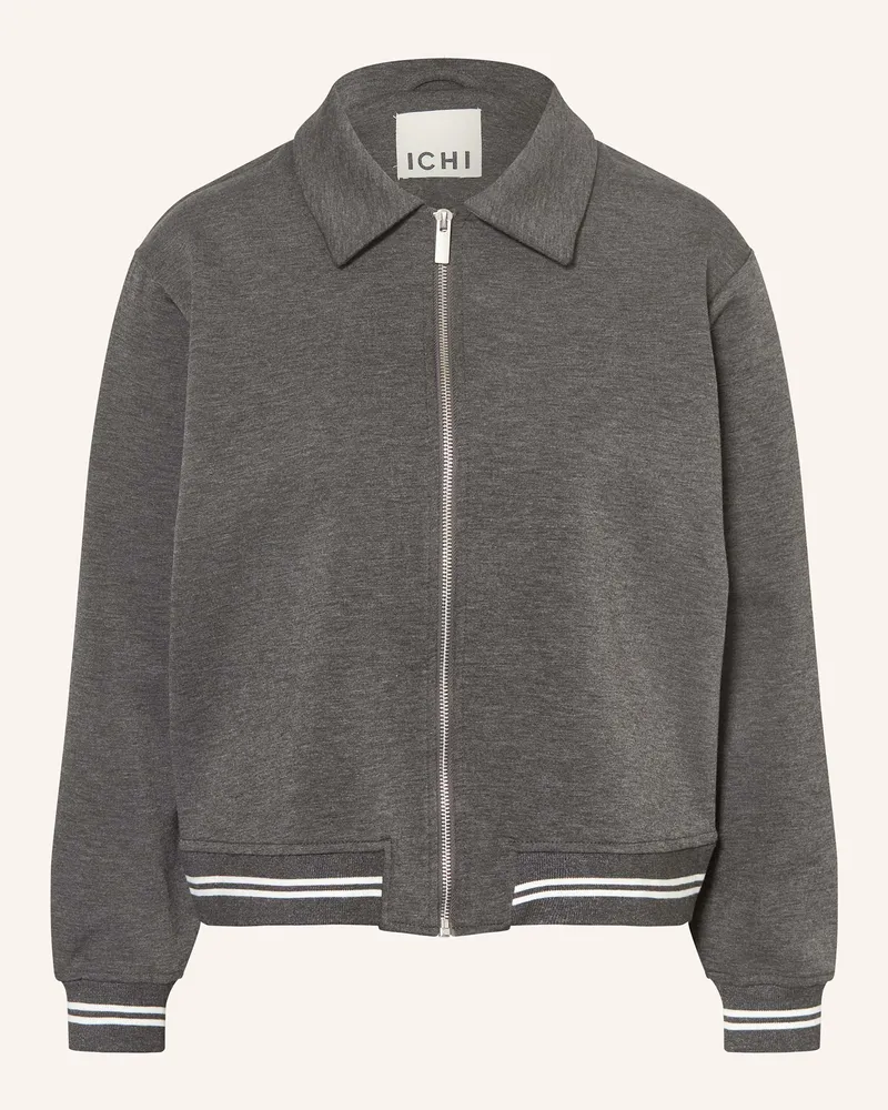 ICHI Sweatjacke IHKATE SPORTY Dunkelgrau