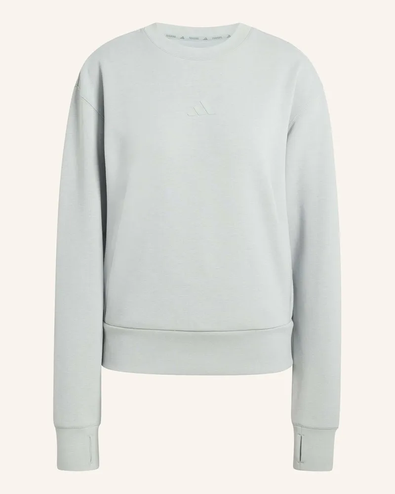 adidas Designed-For-Training Entworfenes Warm-Up Sweatshirt Mit Rundhalsausschnitt gruen Grün