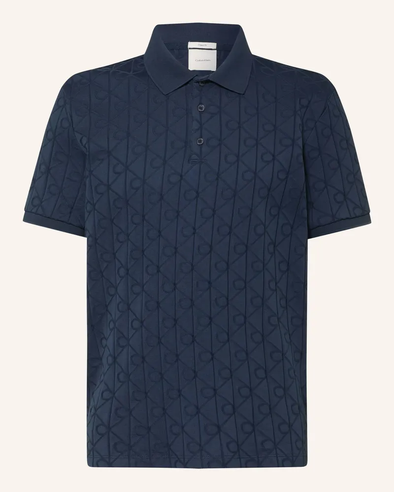 Calvin Klein Jersey-Poloshirt blau Dunkelblau