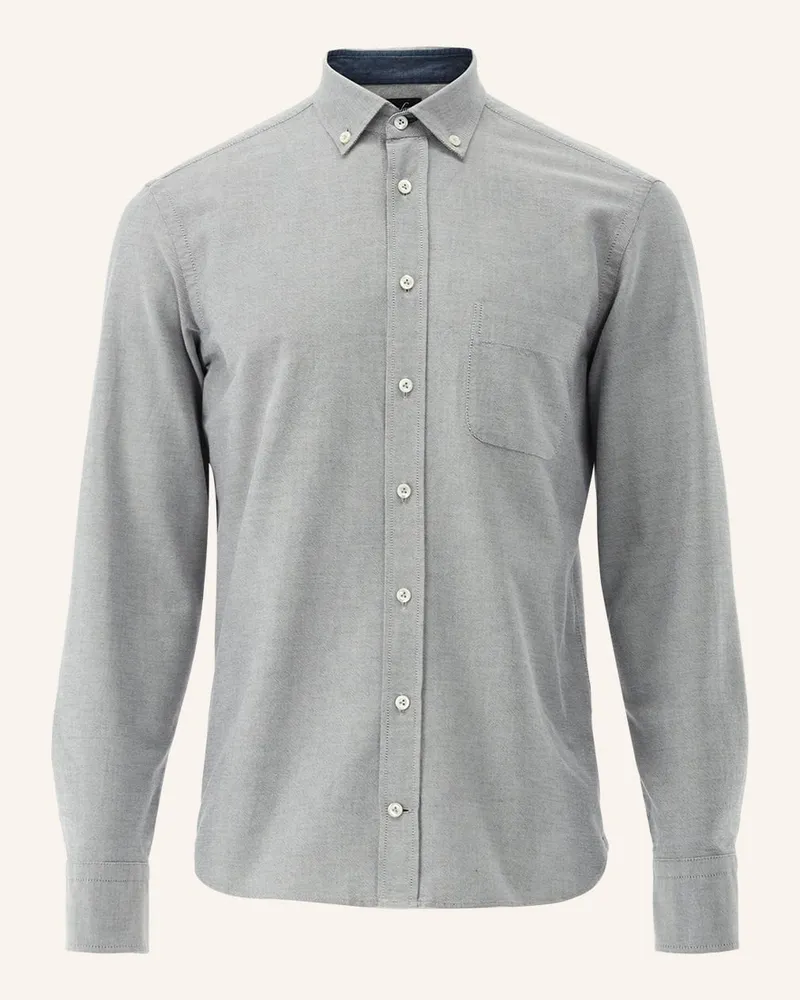 van Laack Hemd Tailor Fit Langer Ärmel Button Down Kragen Schwarz