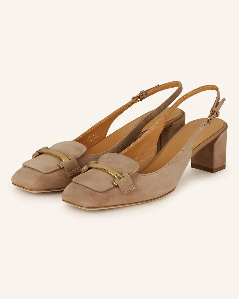 TOD'S Slingpumps beige Beige