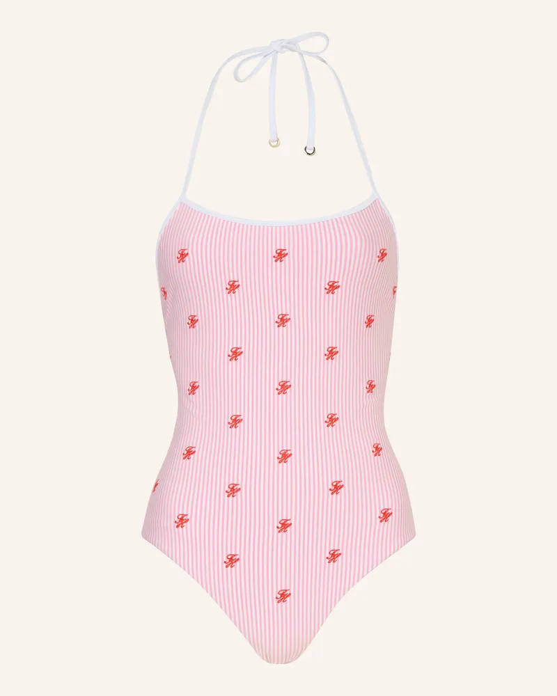 Tommy Hilfiger Neckholder-Badeanzug rosa Rosa