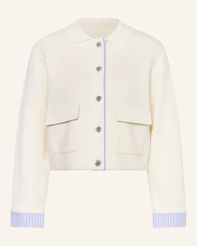 Sandro Strickjacke weiss Ecru