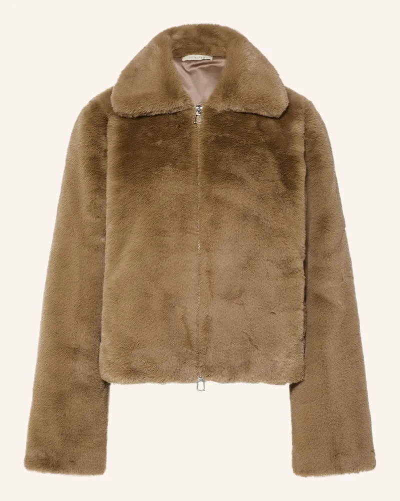 lilienfels Kunstfell-Jacke beige Taupe