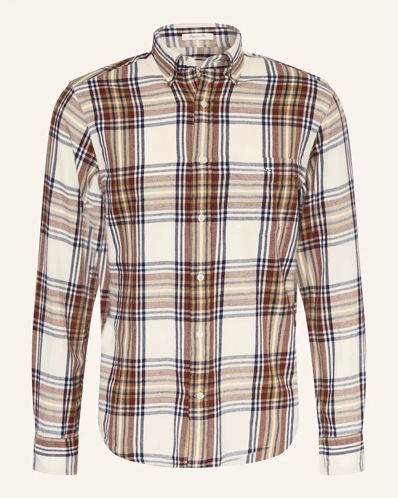 Gant Flanellhemd WINDBLOWN Regular Fit Braun