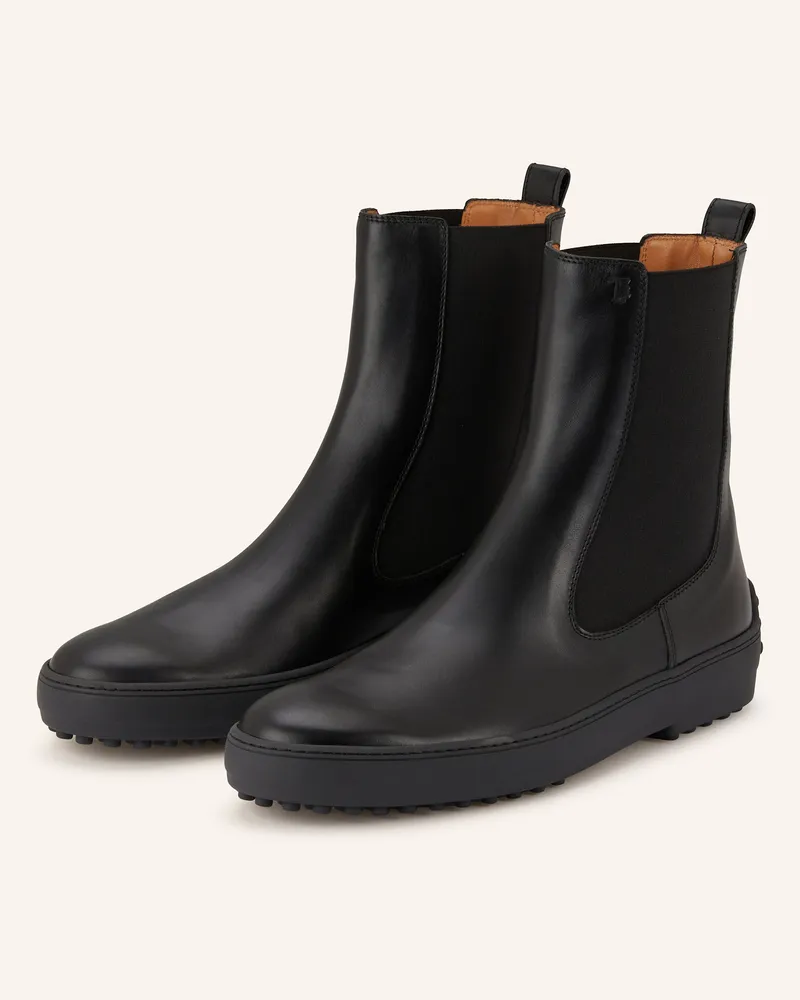 TOD'S Chelsea-Boots Gommini schwarz Schwarz