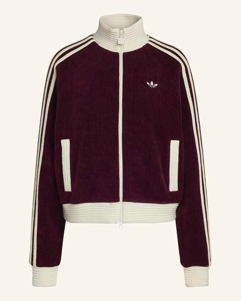 adidas ADIDAS ORIGINALS VELOUR KNIT TRACK TOP Rot