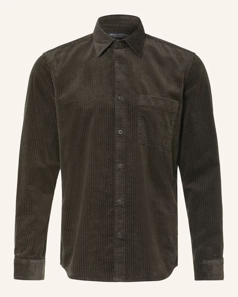 Marc O'Polo Cordhemd Regular Fit braun Khaki