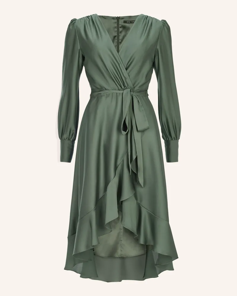 Swing Satinkleid gruen Grün