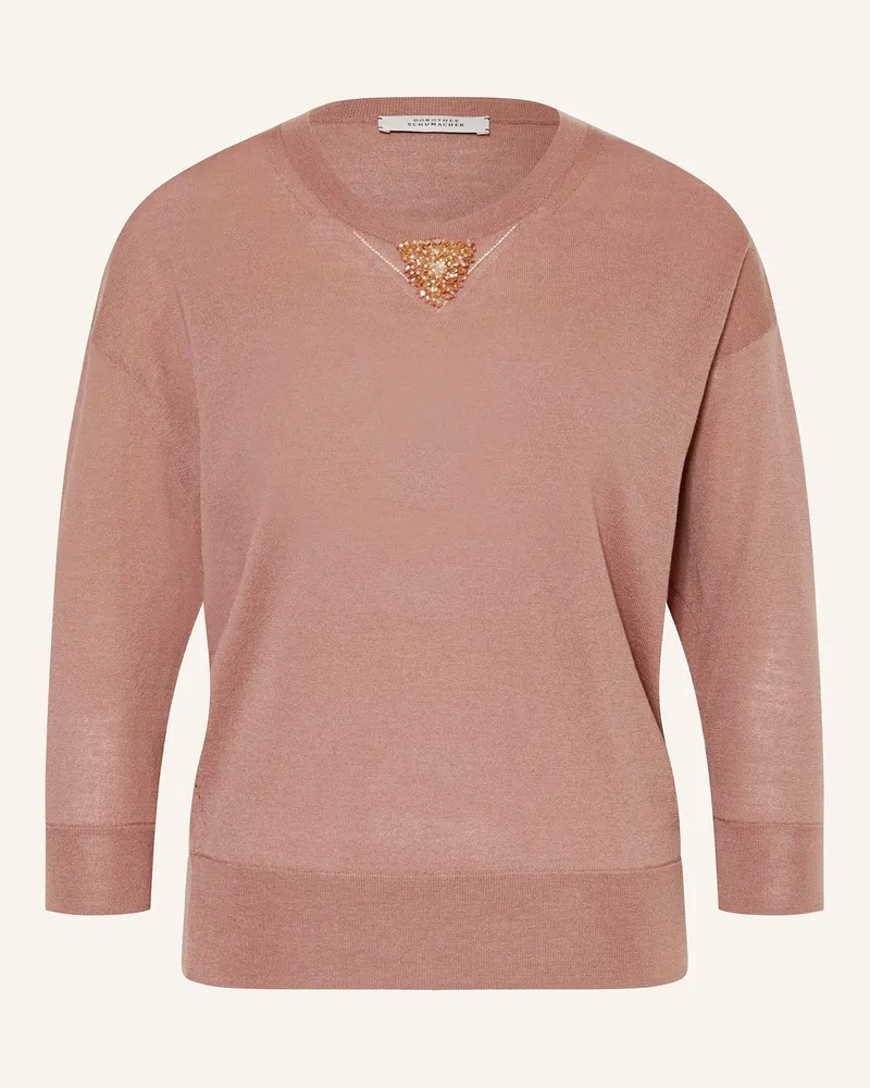 Dorothee Schumacher Pullover REFINED ESSENTIALS mit Schmuckperlen Altrosa
