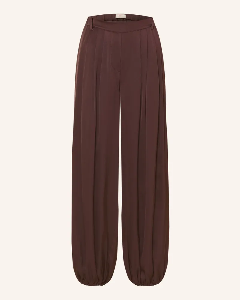 IVI Collection Satinhose Mit Seide braun Dunkelbraun