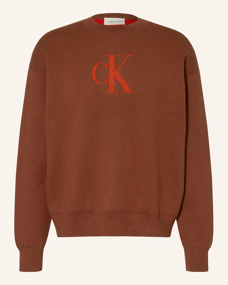 Calvin Klein Pullover rot Braun