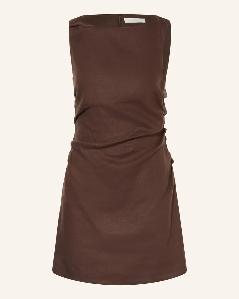 Faithfull The Brand Leinenkleid Aloisa braun Dunkelbraun