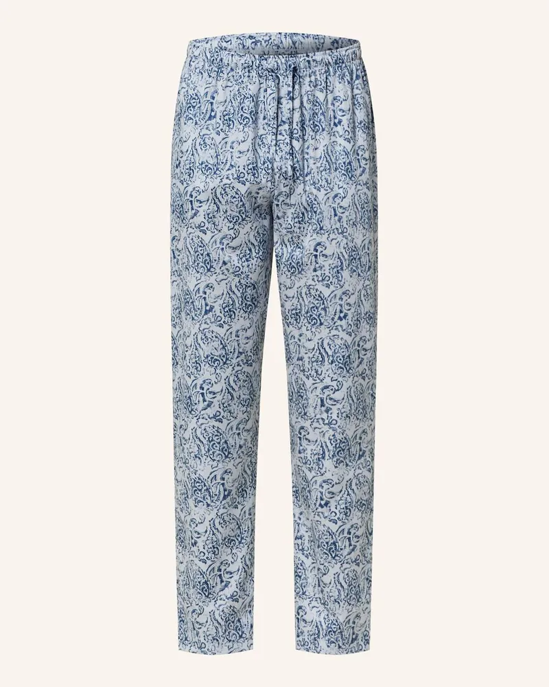 Zimmerli Schlafhose COTTON SATEEN PRINT Blau