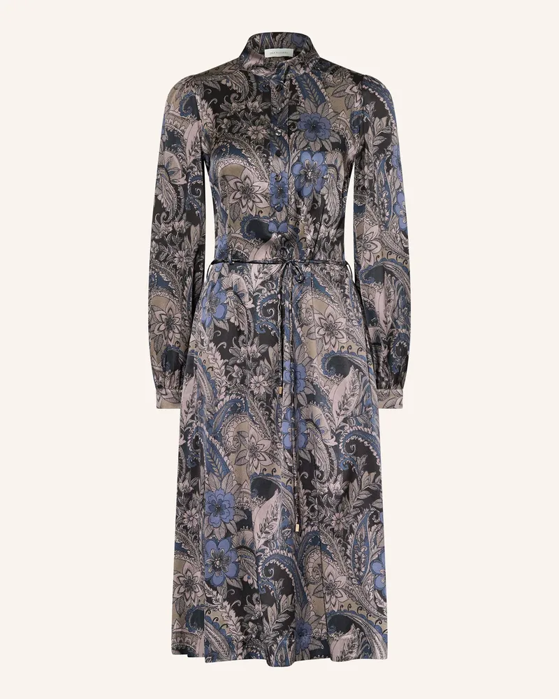 Kudibal Seidenkleid Teodoradea blau Taupe