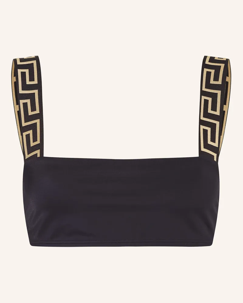 Versace Bustier-Bikini-Top Schwarz