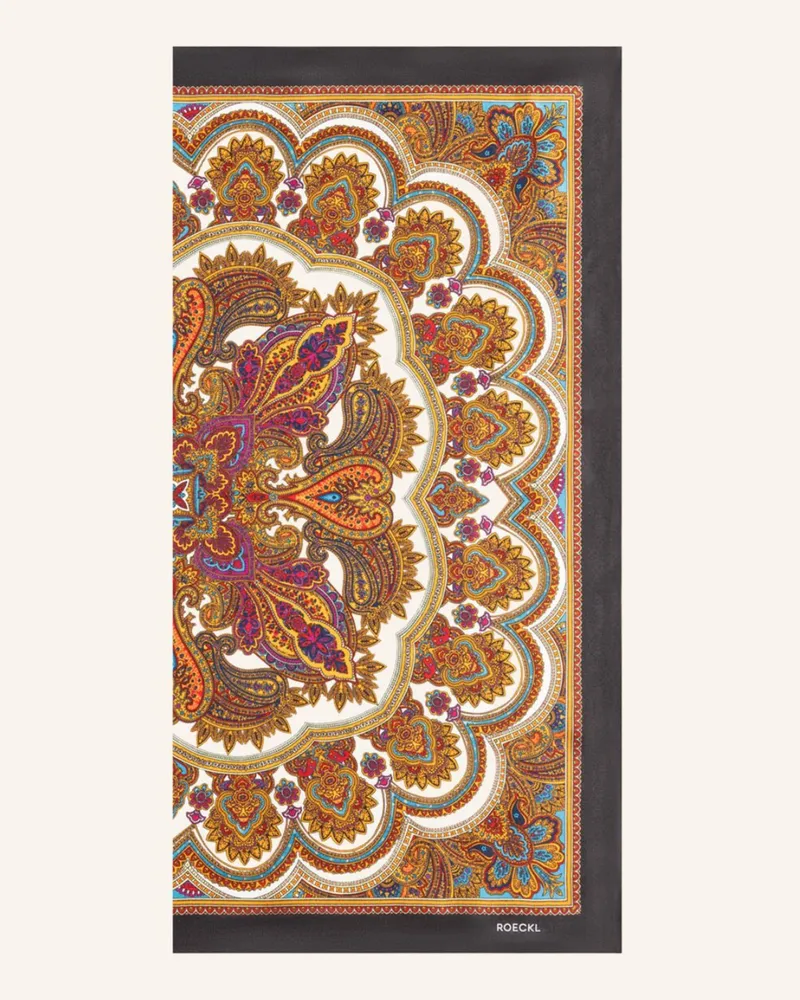 Roeckl Seidentuch Fine Paisley schwarz Schwarz