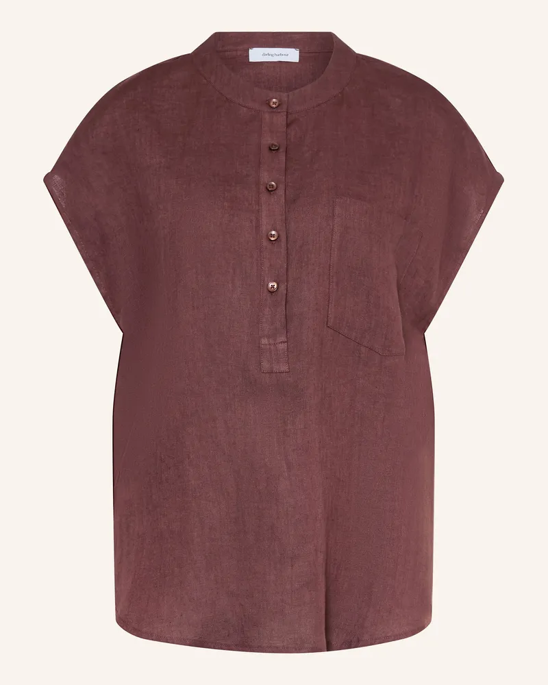 Darling Harbour Blusenshirt Aus Leinen rot Plum