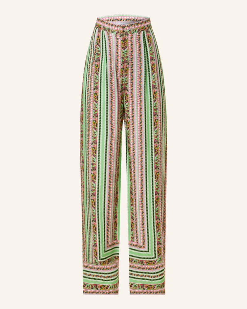 Mrs & HUGS Marlenehose mit Seide Mint