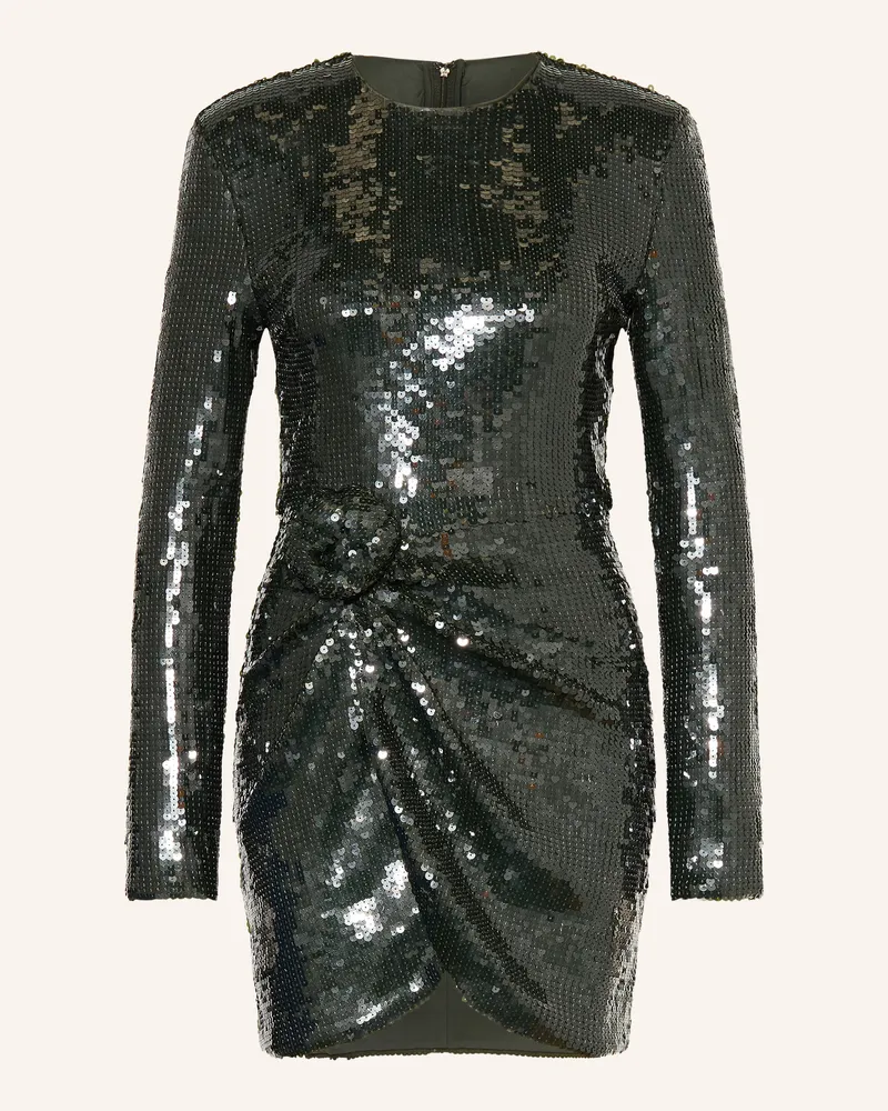 ROTATE Birger Christensen Cocktailkleid Mit Pailletten gruen Dunkelgrün