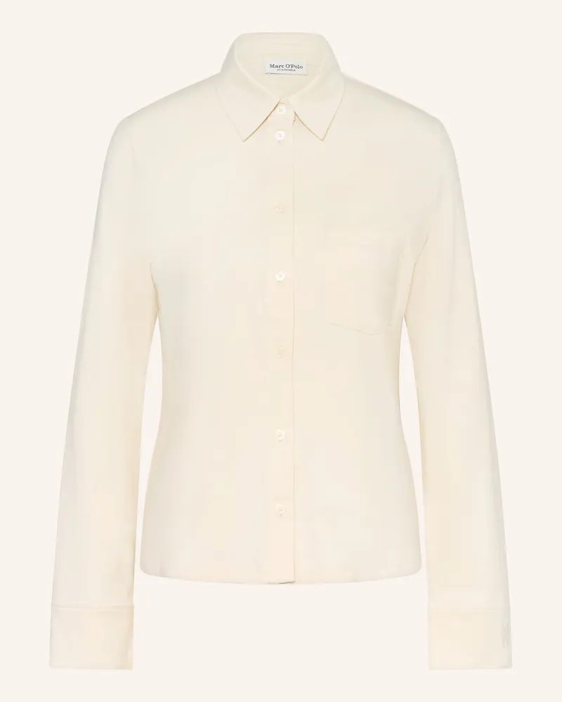 Marc O'Polo Hemdbluse aus Jersey Creme