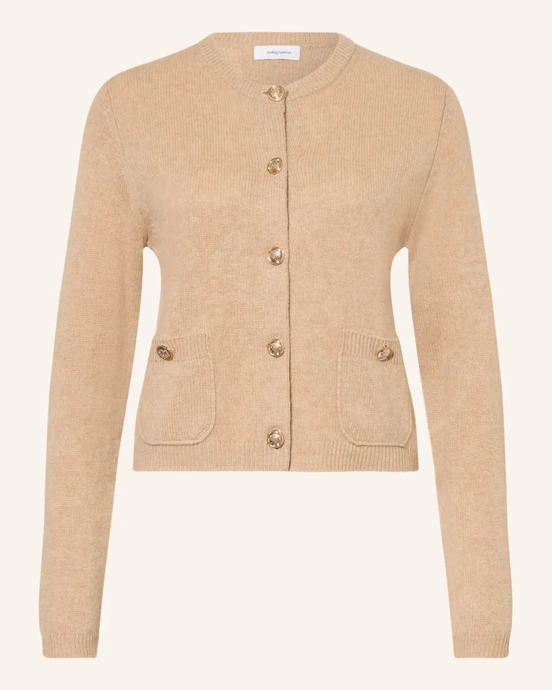 Darling Harbour Strickjacke Aus Cashmere braun Camel
