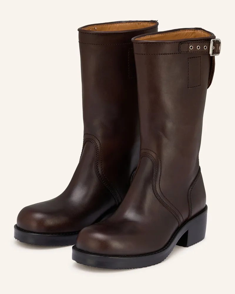 Dries van Noten Boots Dunkelbraun