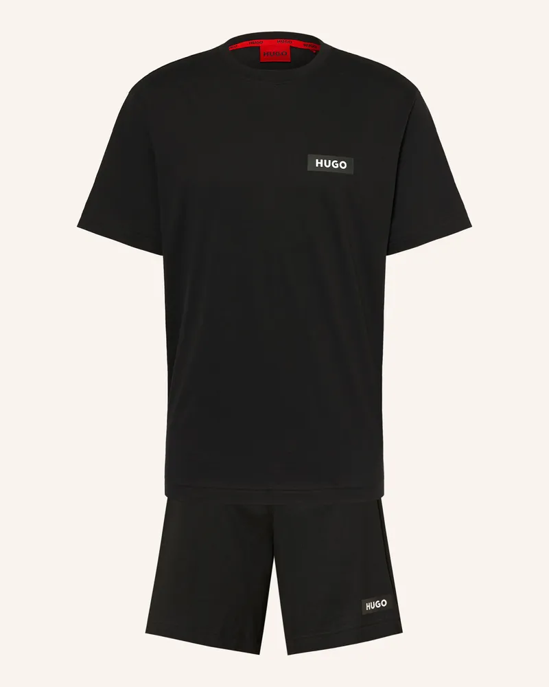HUGO BOSS Shorty-Schlafanzug Ron schwarz Schwarz