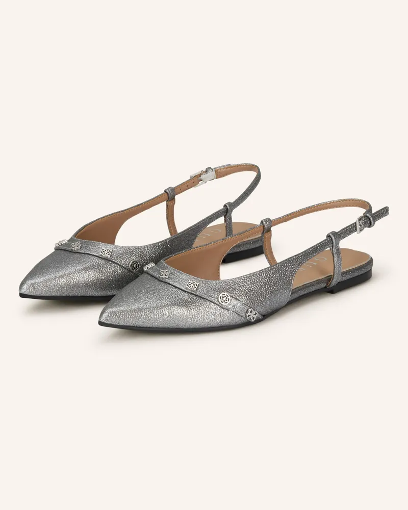 Guess Slingballerinas DORLEE mit Nieten Silber