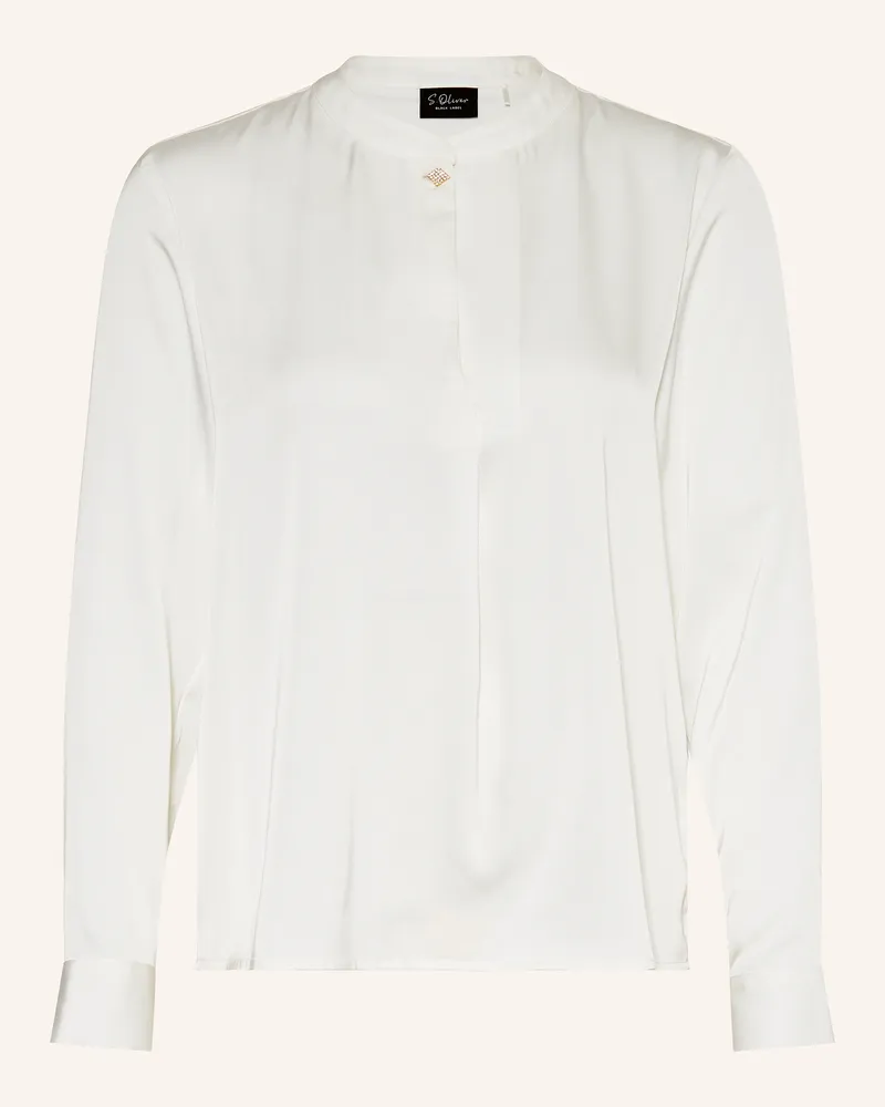 S.Oliver Blusenshirt aus Satin Weiss