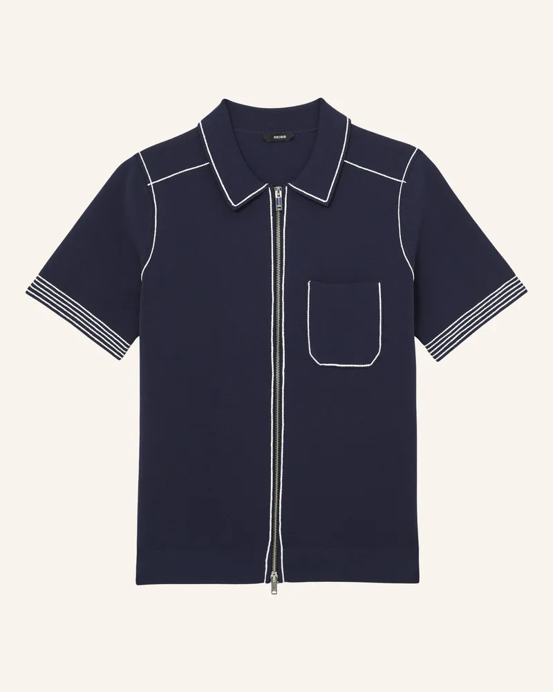 Reiss Strick-Overshirt BLAKE Dunkelblau