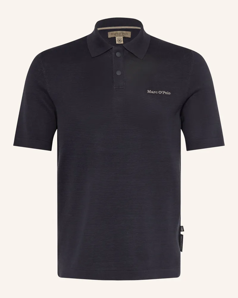 Marc O'Polo Strick-Poloshirt blau Dunkelblau
