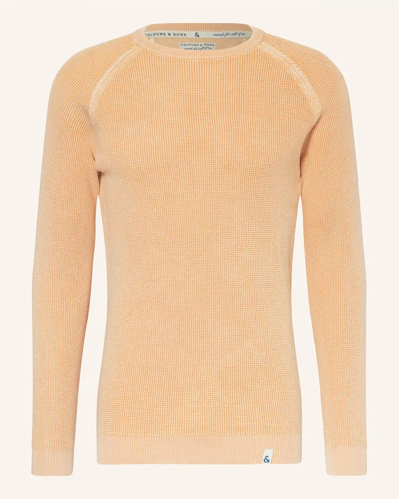 colours & sons Pullover Hellorange