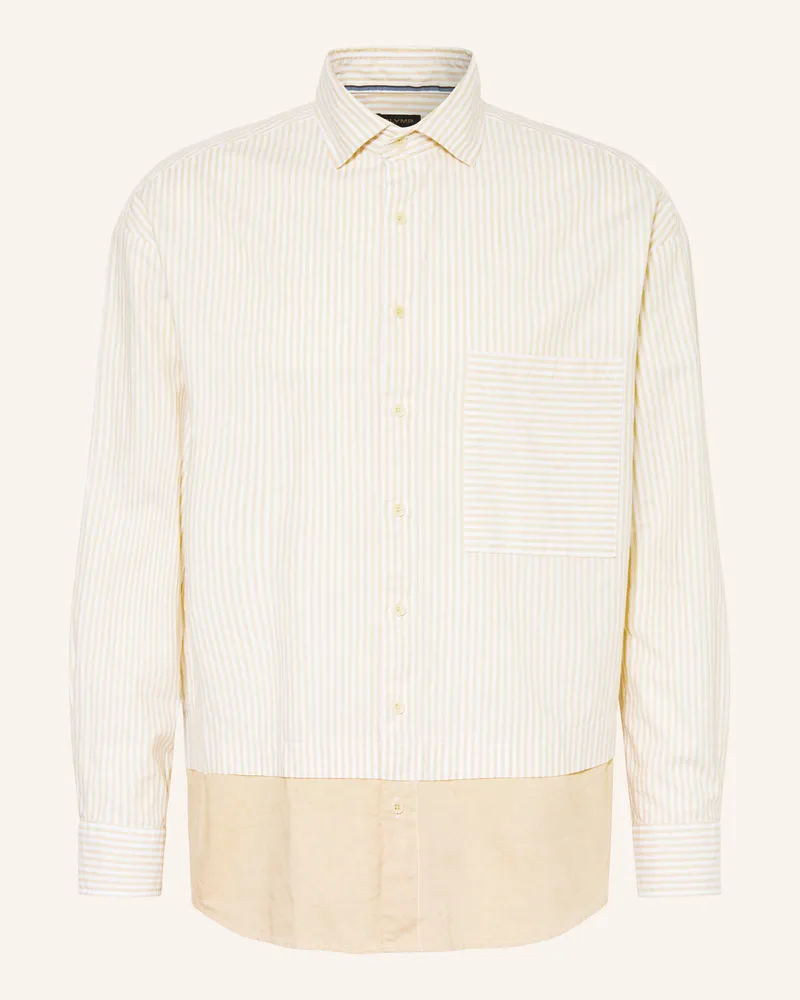 Olymp Hemd Relaxed Fit Beige