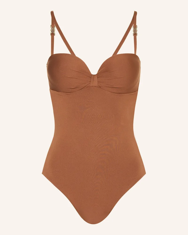 Max Mara Bandeau-Badeanzug Chantal braun Braun