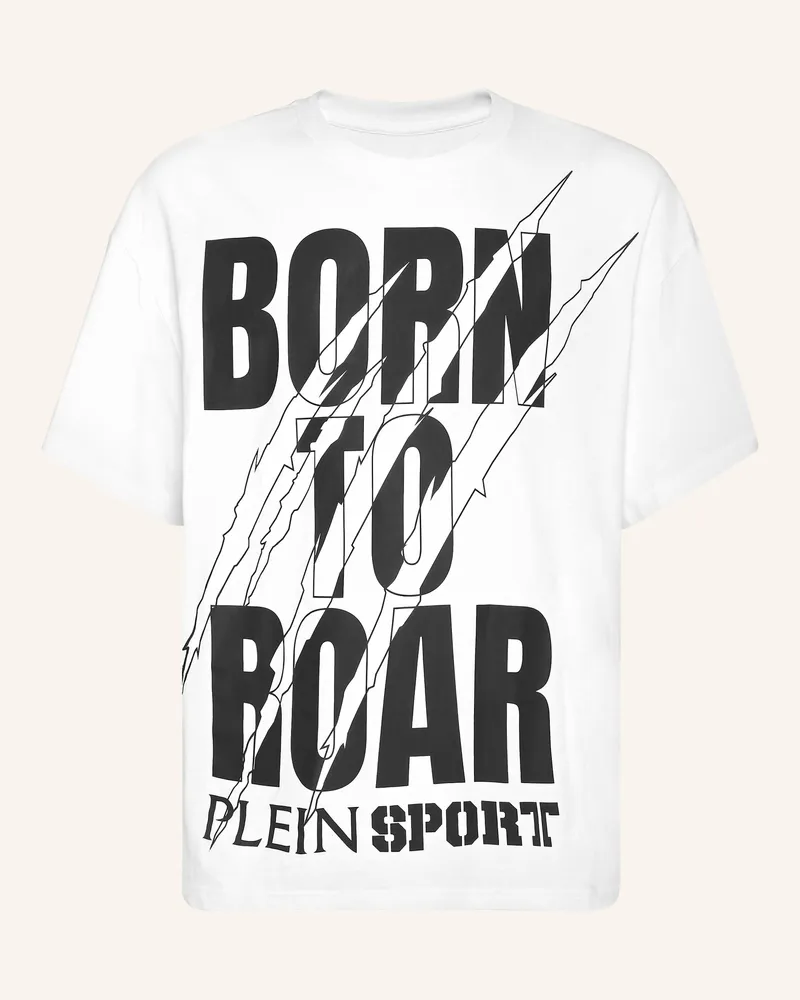 Philipp Plein Plein Sport T-Shirt Rundhalsausschnitt Ss Scratch weiss Weiss