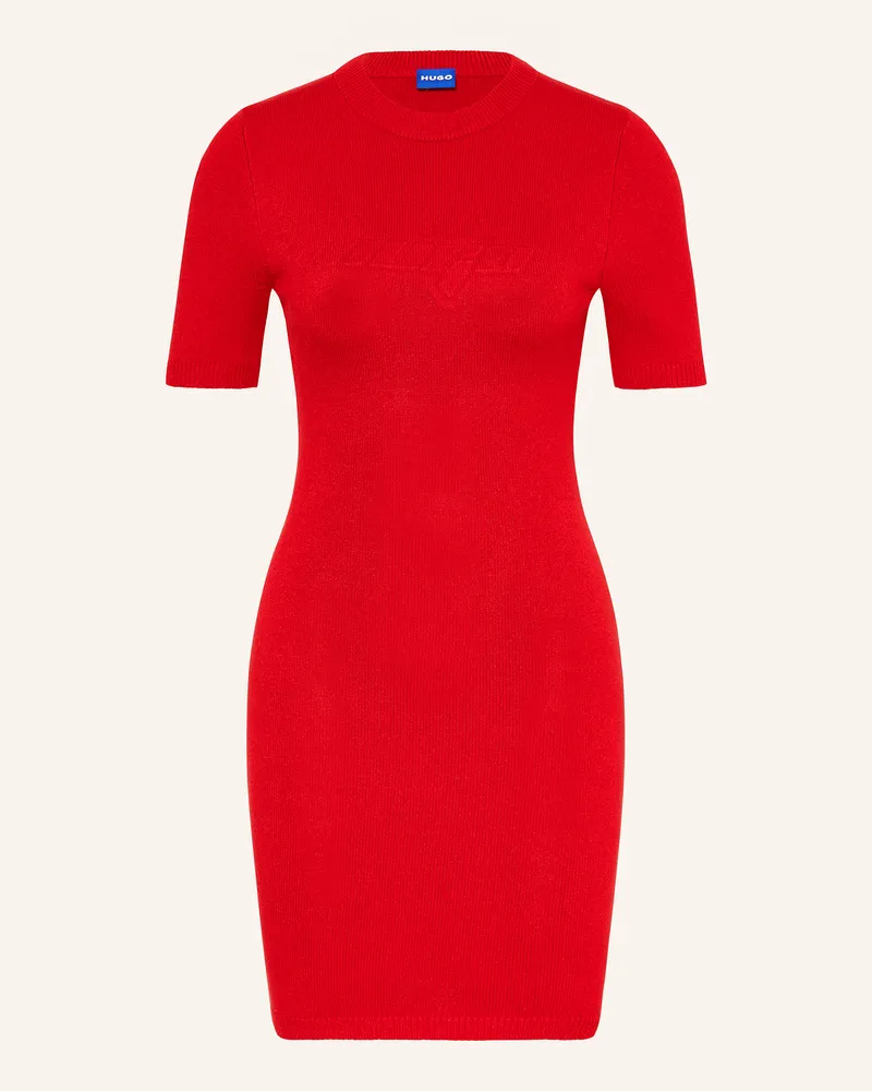 HUGO BOSS Strickkleid Dunkelrot