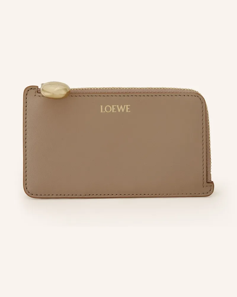 Loewe Kartenetui Pebble weiss Hellbraun