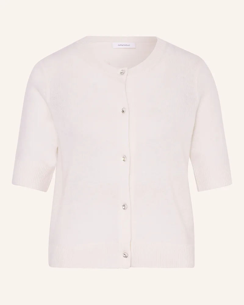 Darling Harbour Strickjacke mit Cashmere Offwhite